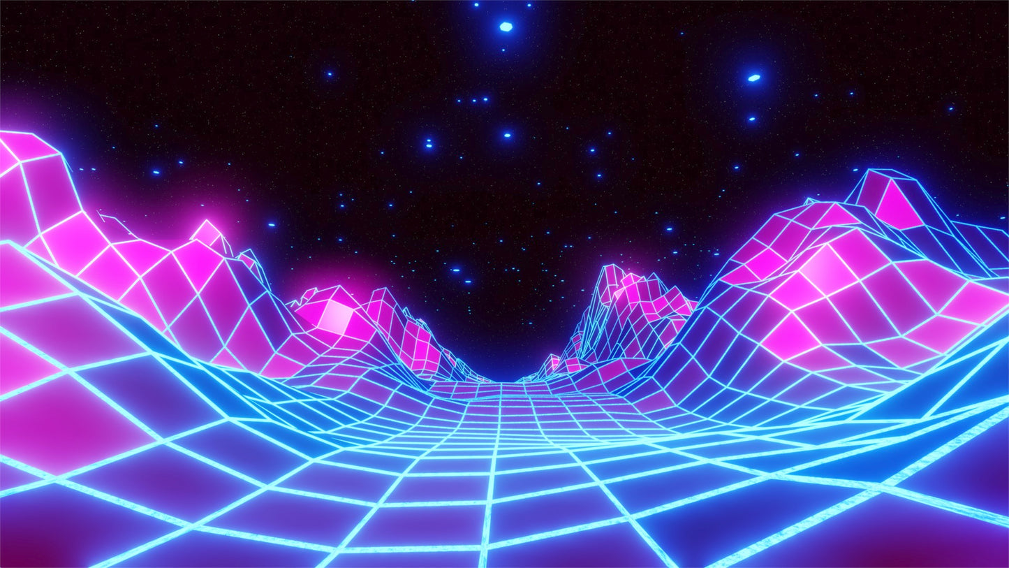 Vaporwave Mountains (10 Loops) 4K