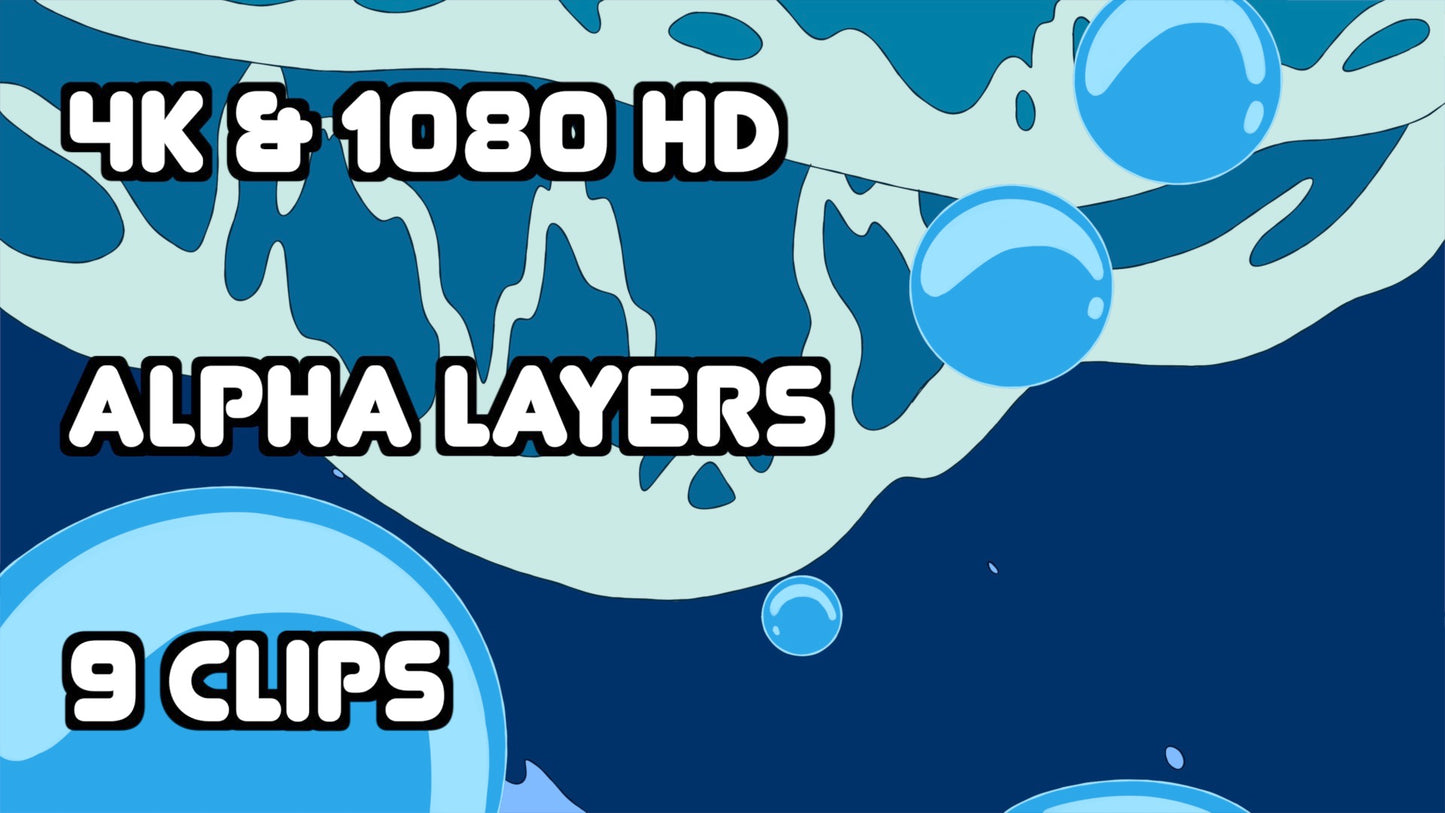 Water Transitions (9 Clips) 4K